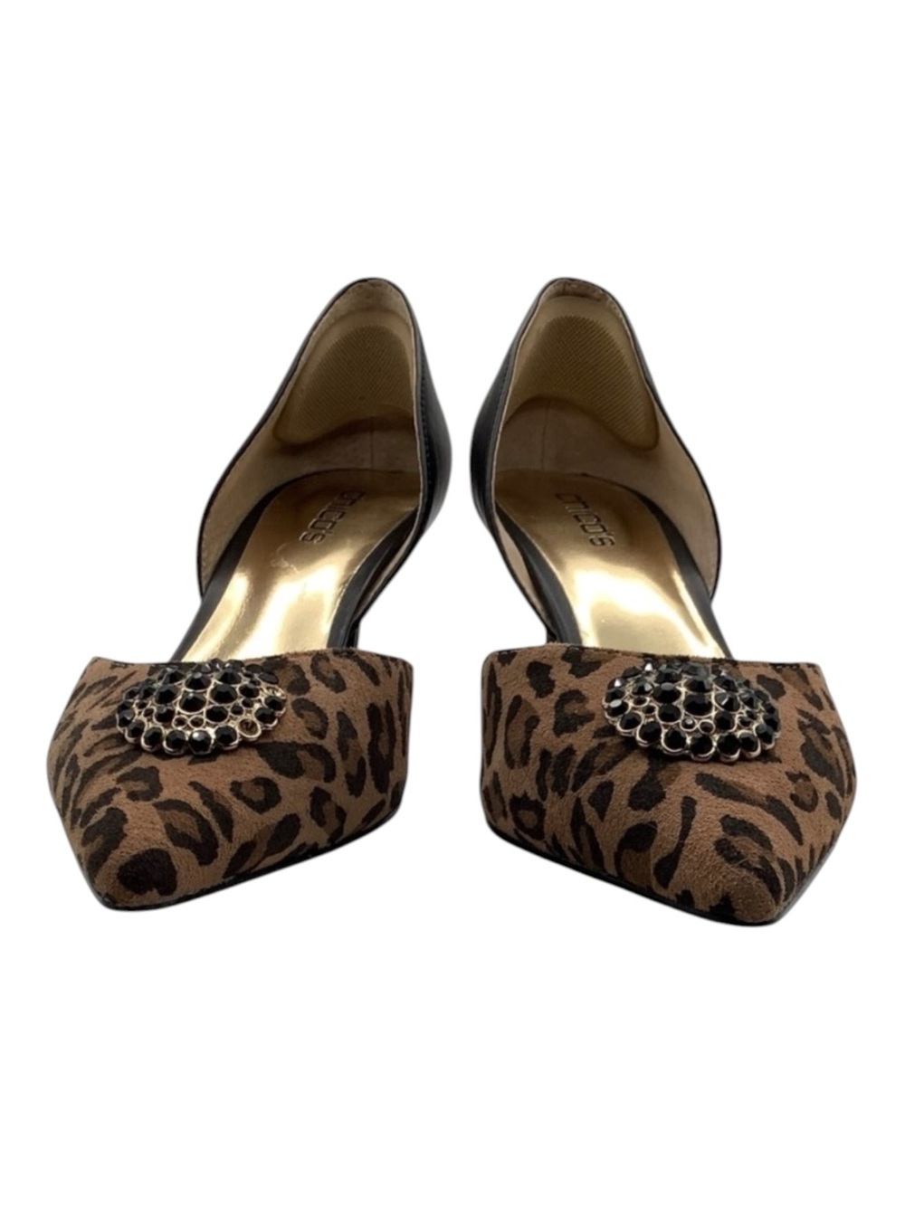Chico’s kitty heel animal print Shoes 8 pointy‎ toe